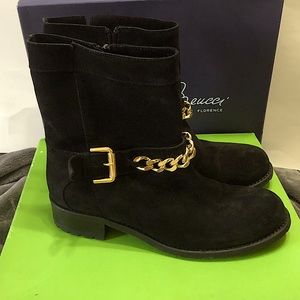 Sesto Meucci Black Ankle Biker Boots
